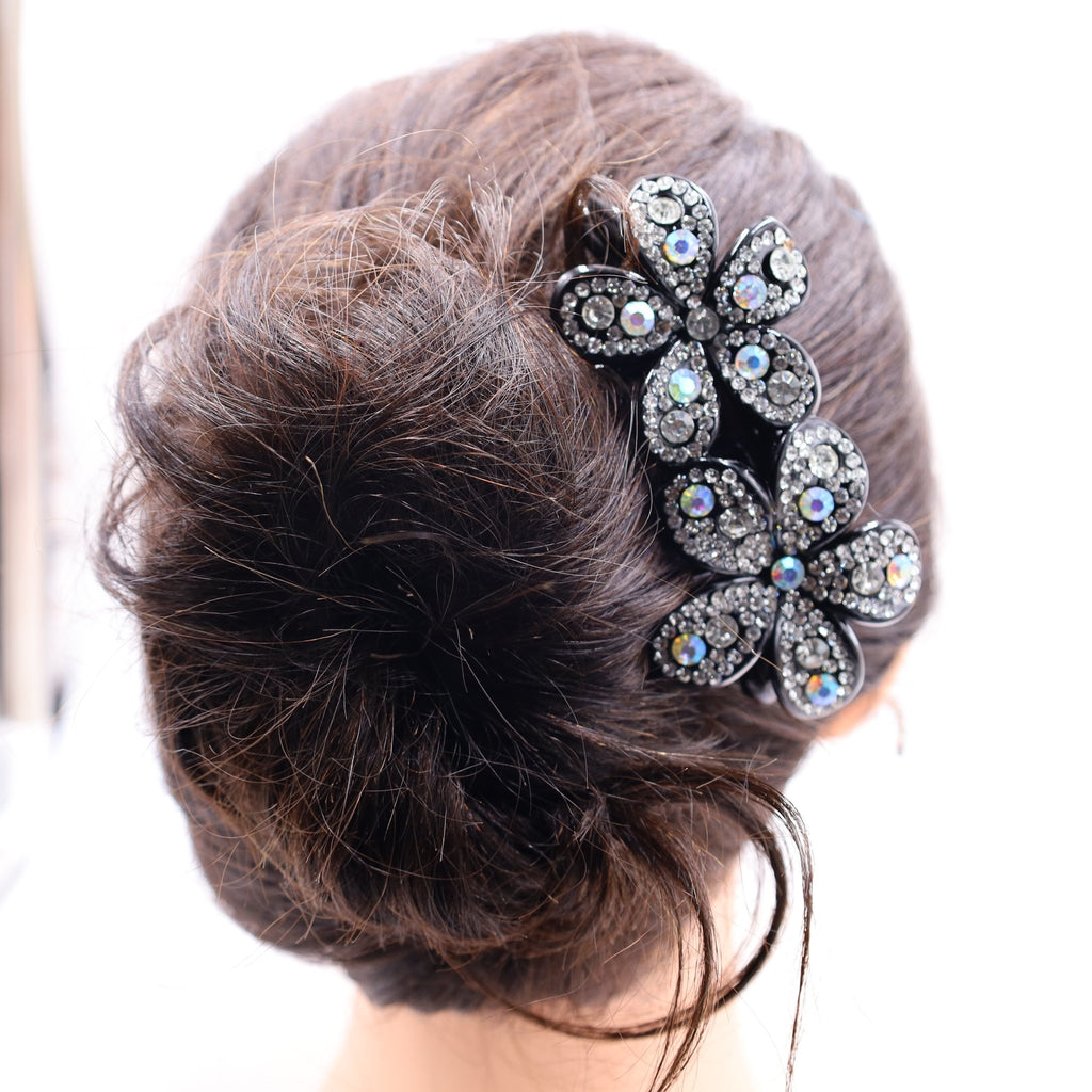 Upgrade your hair game with this floral hair stick comb