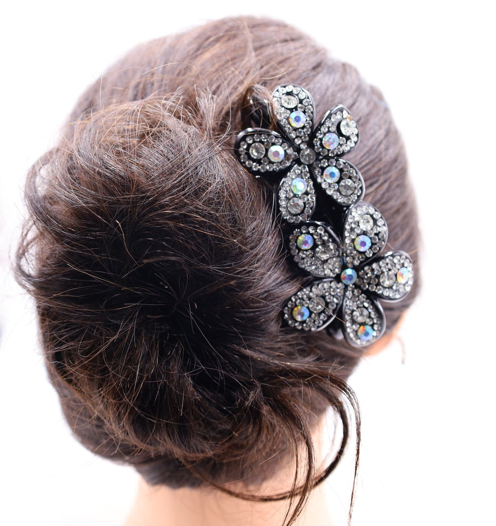 Discover the Secret to Beautiful Updos with Non-Slip Long-Legged Floral Hair Stick Combs - Symila Fashion