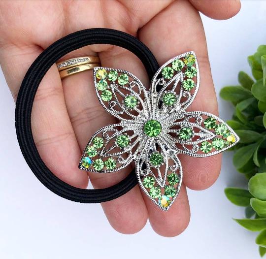 Hair Ties-Elastic Hair Band With Crystals - Symila Fashion 