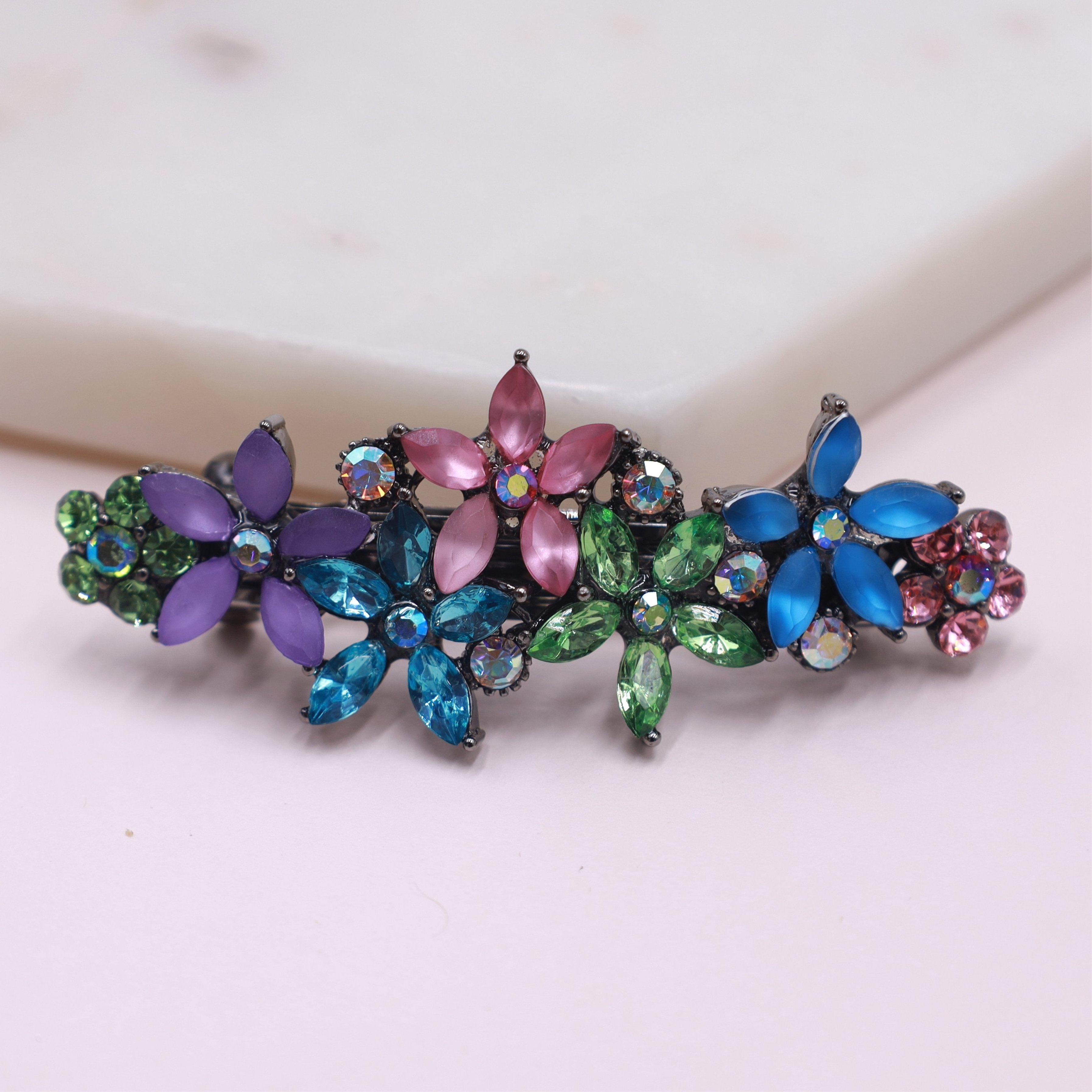 Crystal Floral Hair Barrette for Medium Thick Hair | Symila  display picture 2