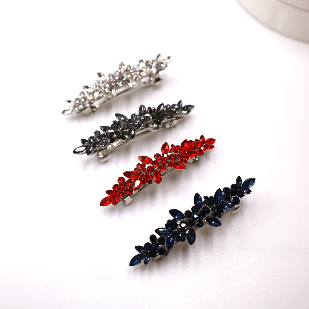 Small Red Crystal Barrette - Symila Fashion