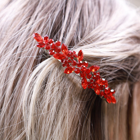 small-red-crystal-barrette-  display picture 2