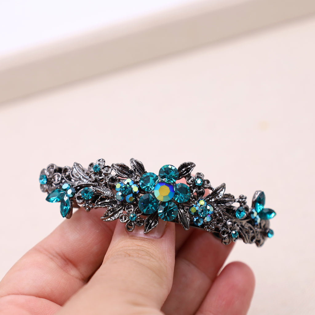 teal turquoise hair accessory for thick hair