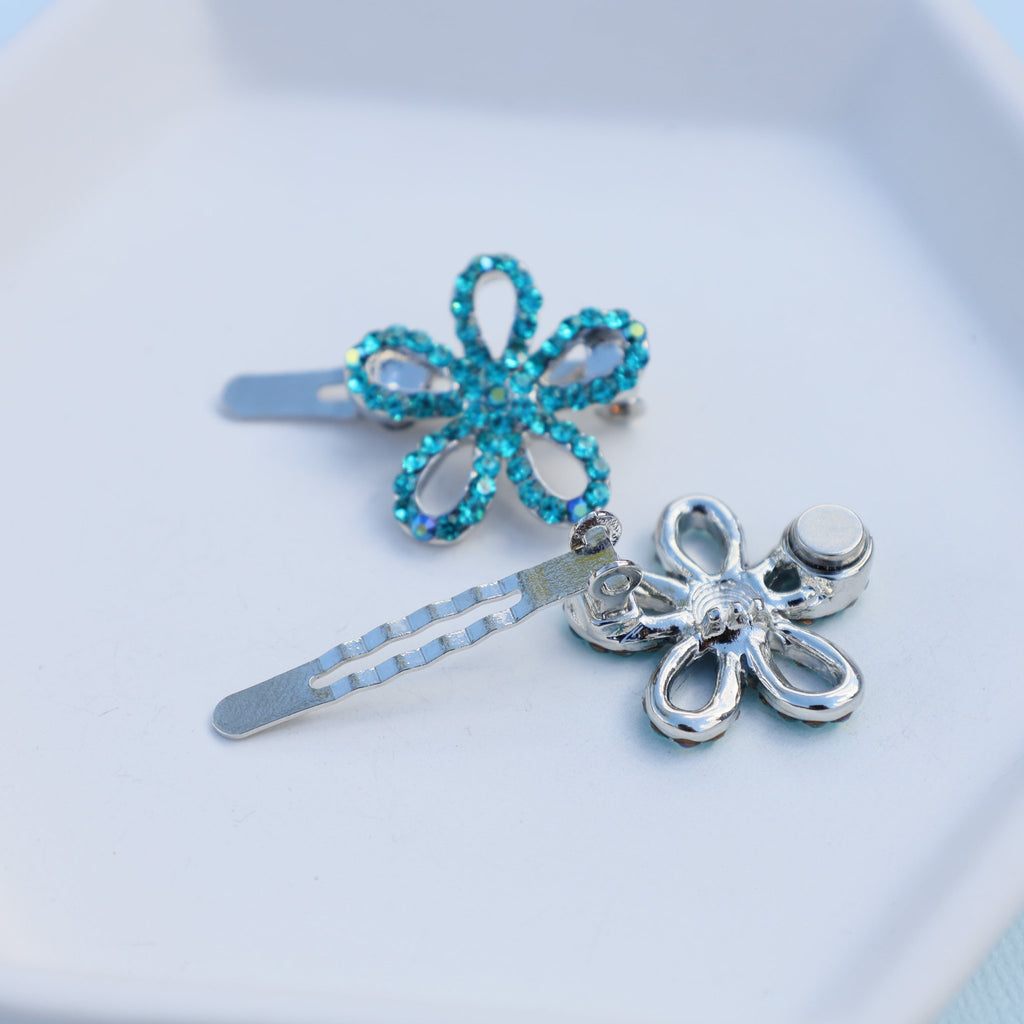 Flower Magnetic Hair Clips- Set of 2 - Symila Fashion