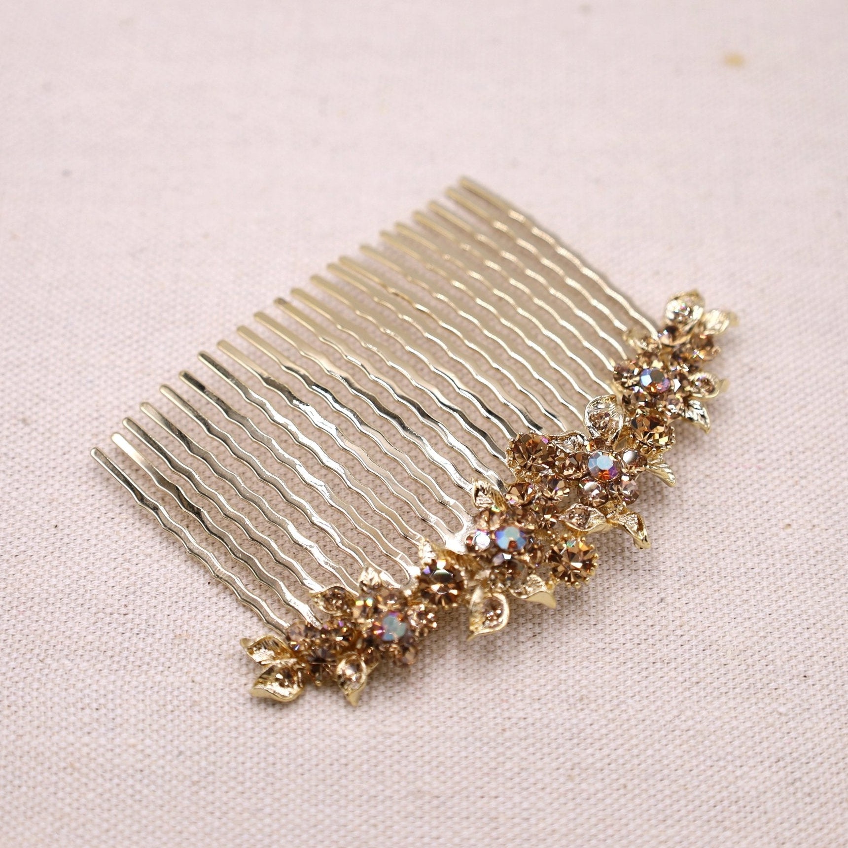 Gold Decorative Side Hair Comb | Symila Fashion