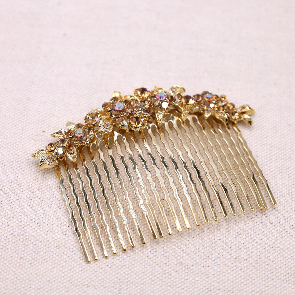 Gleaming Decorative Hair Comb with Crystals: Perfect for Updos and Hairstyles