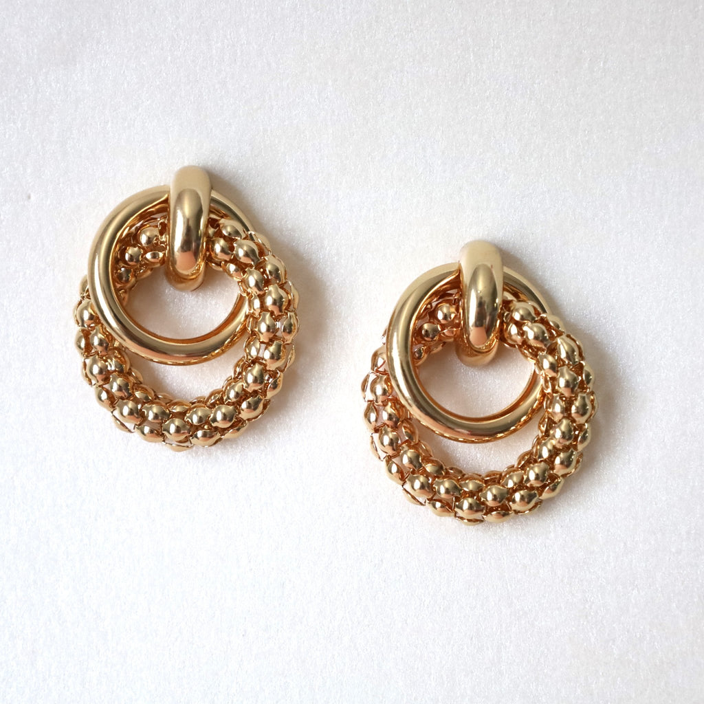 Gold Twisted Earrings
