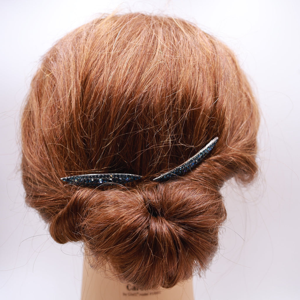 Jet Black Hair Comb Set - Symila Fashion